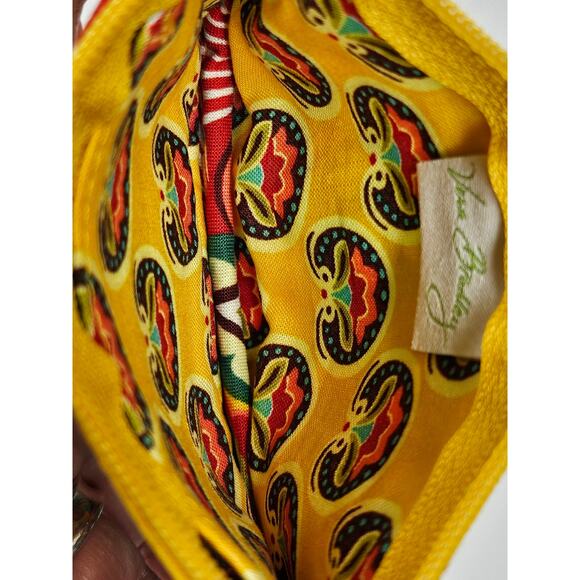 VERA BRADLEY FLORAL COIN PURSE POUCH WALLET 3" x 6" WITH ZIPPER CLOSURE - Picture 6 of 9